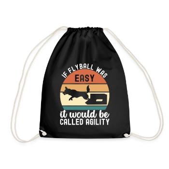 Flyball Dog Sports - Drawstring Bag - black - Front