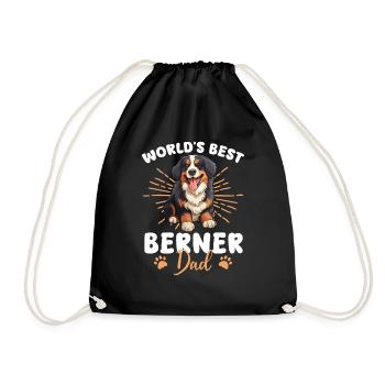 Bernese Mountain Dog Bernese Dad - Drawstring Bag - black - Front