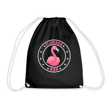 Flamingo Mom Flamingo Mama Flamingo Bird - Turnbeutel - Schwarz - Vorne