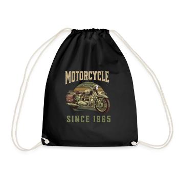 Legend 1965 – Vintage motorcycle design - Drawstring Bag - black - Front
