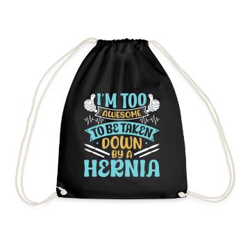Chirurgie des hernies - Sac de sport léger - noir - Devant