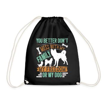 Alaskan Clover Kai - Drawstring Bag - black - Front