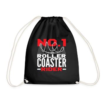 No. 1 Roller Coaster Rider Adventure - Drawstring Bag - black - Front