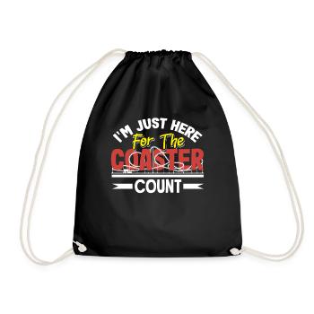 I'm just counting roller coasters today - Drawstring Bag - black - Front