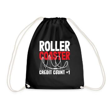 Compteur de crédit de montagnes russes +1 - Sac de sport léger - noir - Devant