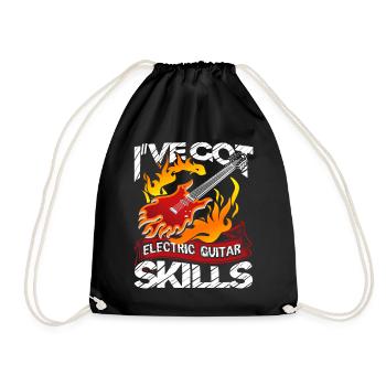 I've Got Electric Guitar Skills - Drawstring Bag - black - Front