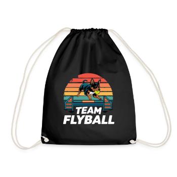 Flyball Dog Sports - Drawstring Bag - black - Front