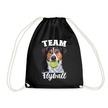 Flyball Hundesport - Turnbeutel - Schwarz - Vorne