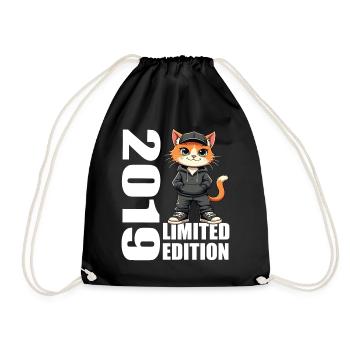Limited Edition 2019 Geburtstag 2019 Geboren - Turnbeutel - Schwarz - Vorne