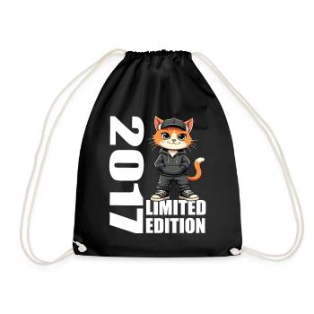 Limited Edition 2017 Geburtstag 2017 Geboren - Turnbeutel - Schwarz - Vorne