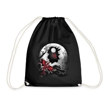 Dragon Dragon Créature mythique Fable Conte de fées - Sac de sport léger - noir - Devant
