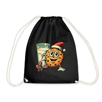 Noël rétro style biscuit vintage - Sac de sport léger - noir - Devant