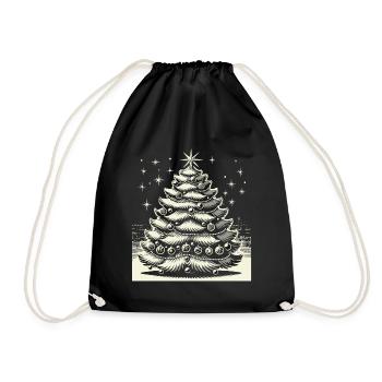 Christmas Nostalgic Christmas Tree Magic - Drawstring Bag - black - Front