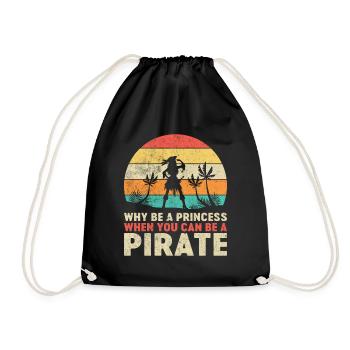 Pourquoi être une princesse quand on peut être un pirate rétro - Sac de sport léger - noir - Devant
