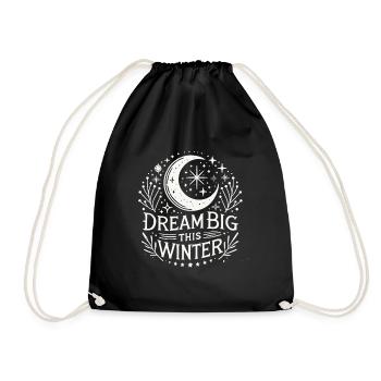 Dream Big This Winter - Turnbeutel - Schwarz - Vorne