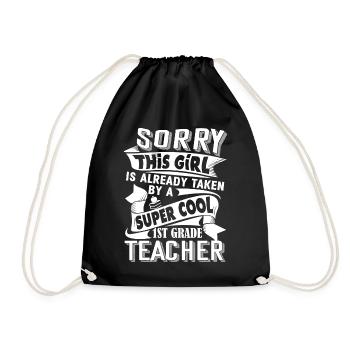 1st Grade Teacher Taken By Super Cool 1st Grade - Drawstring Bag - black - Front