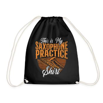 Saxophone This Is My Saxophone - Drawstring Bag - black - Front