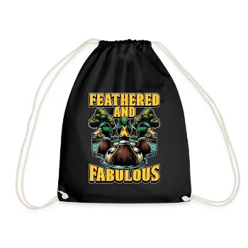 Canard colvert à plumes et oiseau d’eau fabuleux - Sac de sport léger - noir - Devant