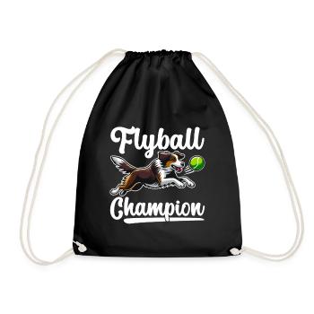 Flyball Dog Sports - Drawstring Bag - black - Front