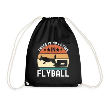Flyball Dog Sports - Drawstring Bag - black - Front