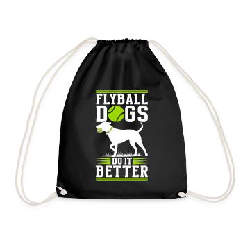 Flyball Dog Sports - Drawstring Bag - black - Front