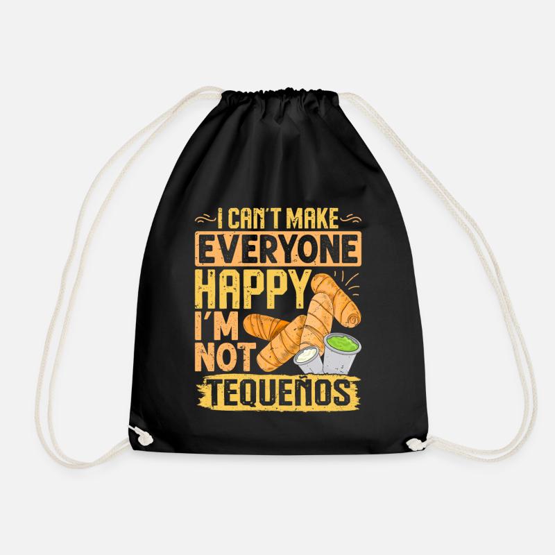 Tequenos Venezuelan - Drawstring Bag - black