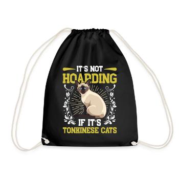 Chat tonkinois - Sac de sport léger - noir - Devant