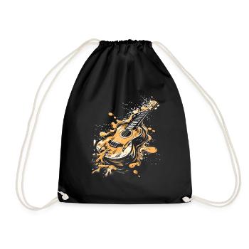 Ukulele Graffiti - Drawstring Bag - black - Front