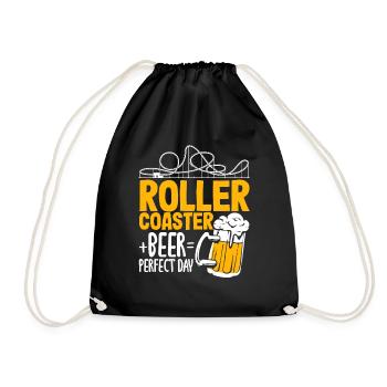 Montagnes russes et bière journée parfaite - Sac de sport léger - noir - Devant