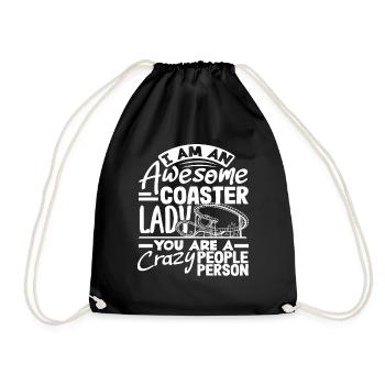 Je suis une grande dame des montagnes russes - Sac de sport léger - noir - Devant