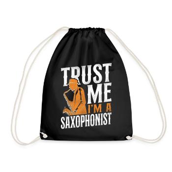 Saxophone Fais-moi confiance Je suis A - Sac de sport léger - noir - Devant
