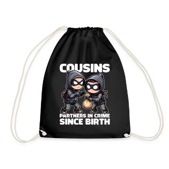 COUSINS PARTENAIRES DANS LE CRIME DEPUIS LA NAISSANCE - Sac de sport léger - noir - Devant