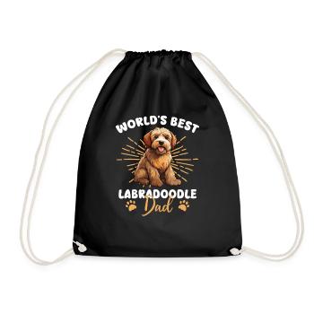 Labradoodle Groovy Labradoodle Dad - Turnbeutel - Schwarz - Vorne