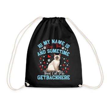 Chat tonkinois - Sac de sport léger - noir - Devant