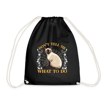 Chat tonkinois - Sac de sport léger - noir - Devant