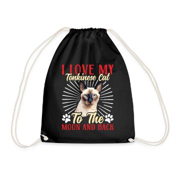Chat tonkinois - Sac de sport léger - noir - Devant