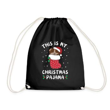 Das Ist Mein Weihnachtspyjama, Süßes - Turnbeutel - Schwarz - Vorne