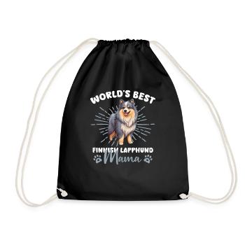 Finnish Lapphund Groovy Lapphund Mama - Turnbeutel - Schwarz - Vorne