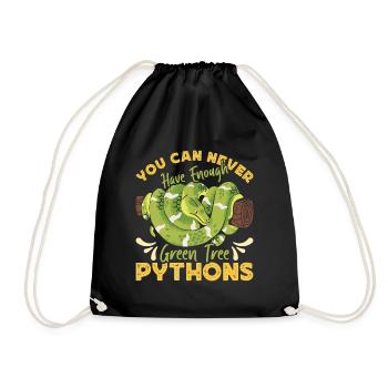 Green Tree Python - Drawstring Bag - black - Front