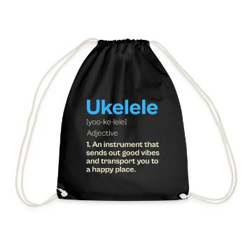 Ukelele Definition Gute Vibes Musik - Turnbeutel - Schwarz - Vorne