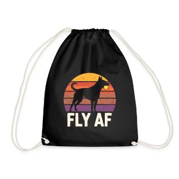 Flyball Dog Sports - Drawstring Bag - black - Front