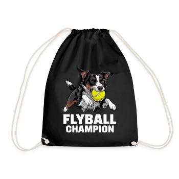 Flyball Dog Sports - Drawstring Bag - black - Front
