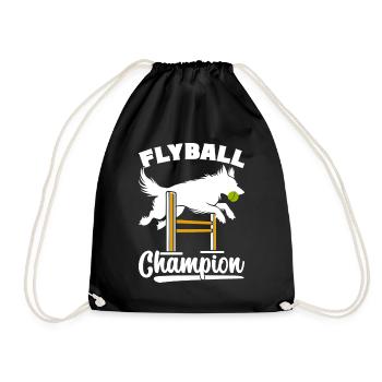 Flyball Dog Sports - Drawstring Bag - black - Front