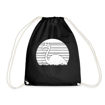Flamingo Lover Flamingo Retro Flamingo Funny - Drawstring Bag - black - Front