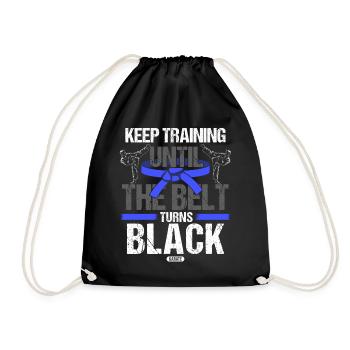 Ceinture noire : Motivation Martial Art Karaté - Sac de sport léger - noir - Devant