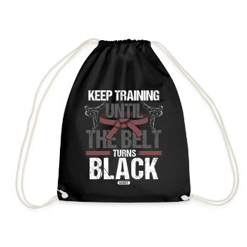 Ceinture noire : Motivation Martial Art Karaté - Sac de sport léger - noir - Devant
