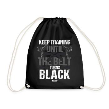 Ceinture noire : Motivation Martial Art Karaté - Sac de sport léger - noir - Devant