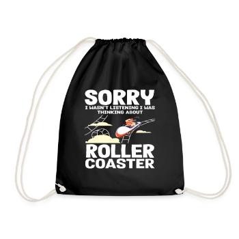 montagnes russes dans la tête motif amusant - Sac de sport léger - noir - Devant