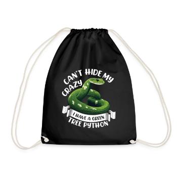 Green Tree Python - Drawstring Bag - black - Front