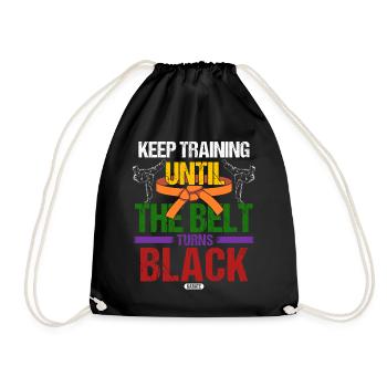 Ceinture noire : Motivation Martial Art Karaté - Sac de sport léger - noir - Devant